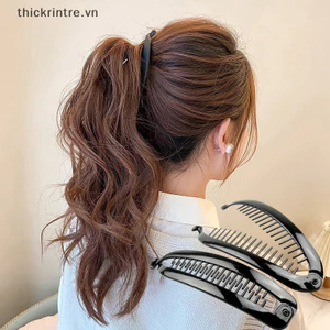 Thi Thời Trang Hình Cá Vuốt Tóc Màu Trơn Đơn Giản Chuối Kẹp Tóc Cho Nữ Bé Gái Sóng Lược Kẹp Tóc Kẹp Bện Kẹp VN