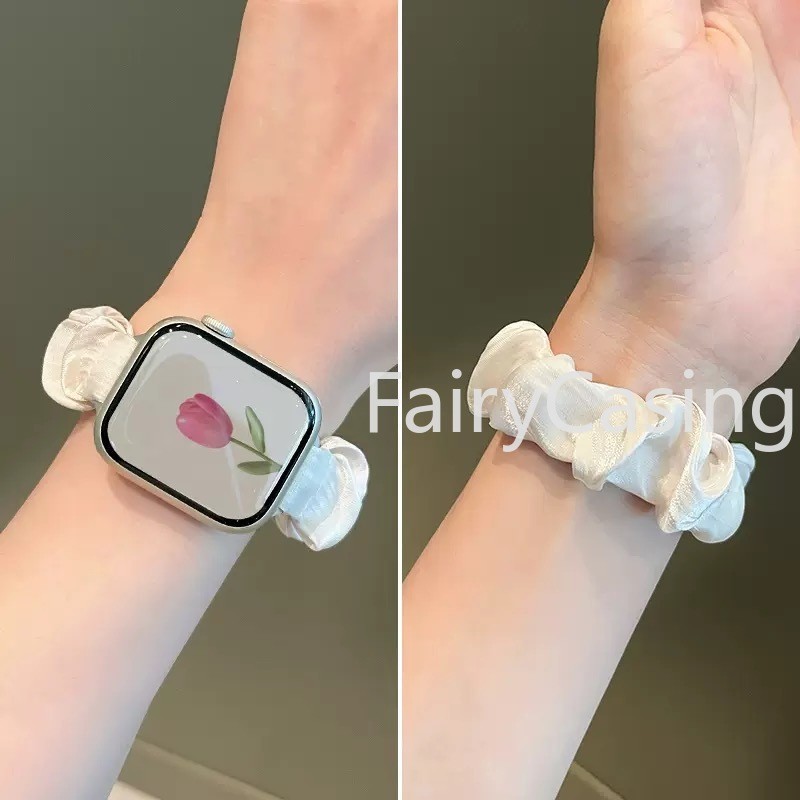 Dây đeo tóc S11 cho Apple Watch Band Series 11 10 46MM 42MM Ultra 2 49mm 45mm 41mm 42mm Vòng đeo tay hình tròn ruột lớn cho iwatch 9 Se 7 3 6 8 44mm 40mm 38mm