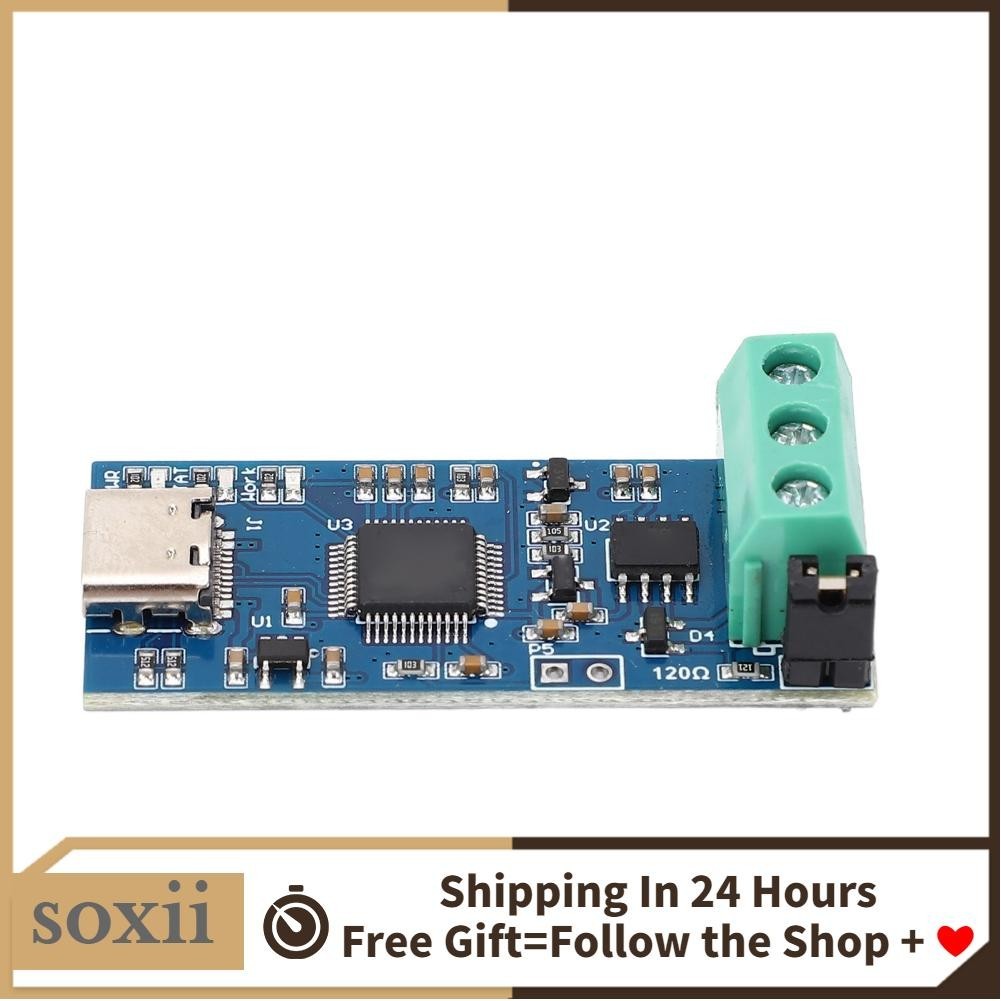 Soxii Mô-đun USB To CAN Dữ liệu nguồn mở Đèn LED 3 màu Bộ chuyển đổi 5V cho xe buýt