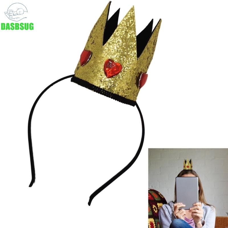 Dasbsug Vương Miện Năm Mới Trái Tim Mũ Băng Đô Ảnh Đạo Cụ Đảng Hóa Trang Trang Khiêu Vũ Đảng Băng Đô Halloween