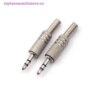Toplanswatchstore 5 Chiếc 3.5 Mm 3 Cực Tai Nghe Jack Âm Thanh Nam Cắm Hàn Kết Nối VN