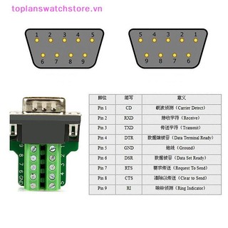 Toplanswatchstore DB9 Connector RS232 Nam Nữ 9 Pin RS485 Thiết Bị Đầu Cuối Đột Phá COM Kết Nối VN