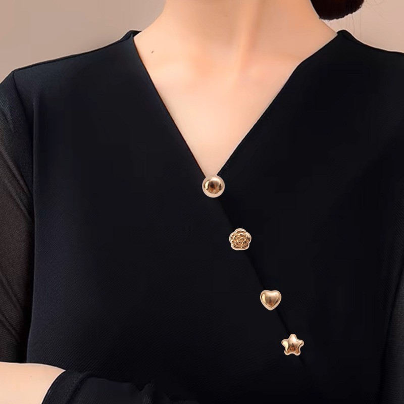Trâm cài hoa cổ điển - Kẹp Hijab nam châm kim loại - Phụ kiện trang sức thời trang - No Snag Pincushions Kẹp nút an toàn - dành cho nữ Khăn choàng lụa Hồi giáo