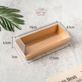 Hộp Giấy Vuông/Chữ Nhật Đựng Bánh Su Kem, Tiramisu, Màu Trắng, Nâu(kraft) Kèm NẮP NHỰA TRONG SUỐT Dùng 1 Lần