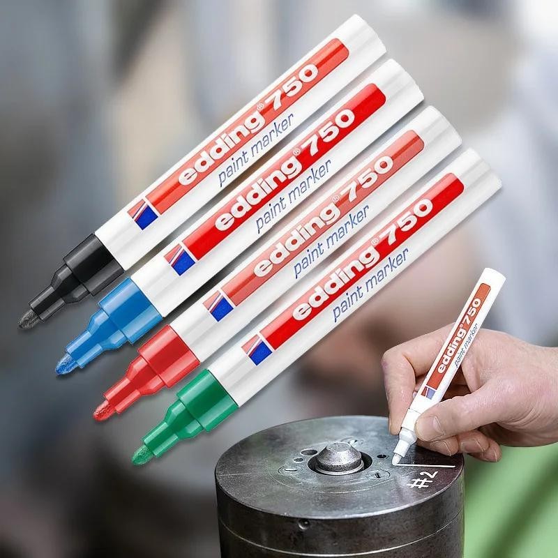 Edding 750 2MM Bút Đánh Dấu Sơn Công Nghiệp Chuyên Nghiệp 14 Màu Kim Loại Chống Thấm Nước Thường Trực Cho Máy Đánh Dấu Kim Loại