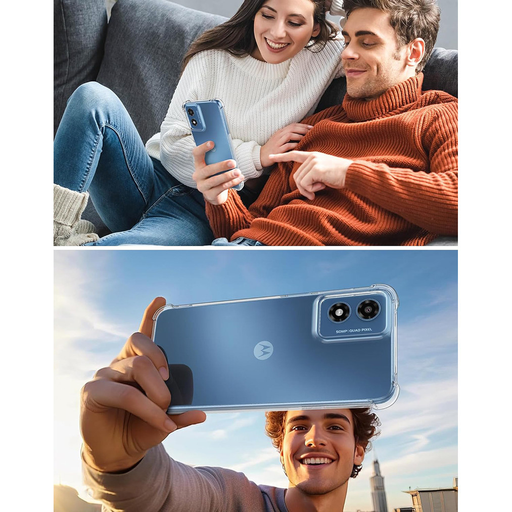 Dành Cho Motorola Moto G Play 4G 2024 2023 2021 Vỏ Mềm Chống Sốc Pha Lê Gel Trong Suốt TPU Vỏ Chống Sốc