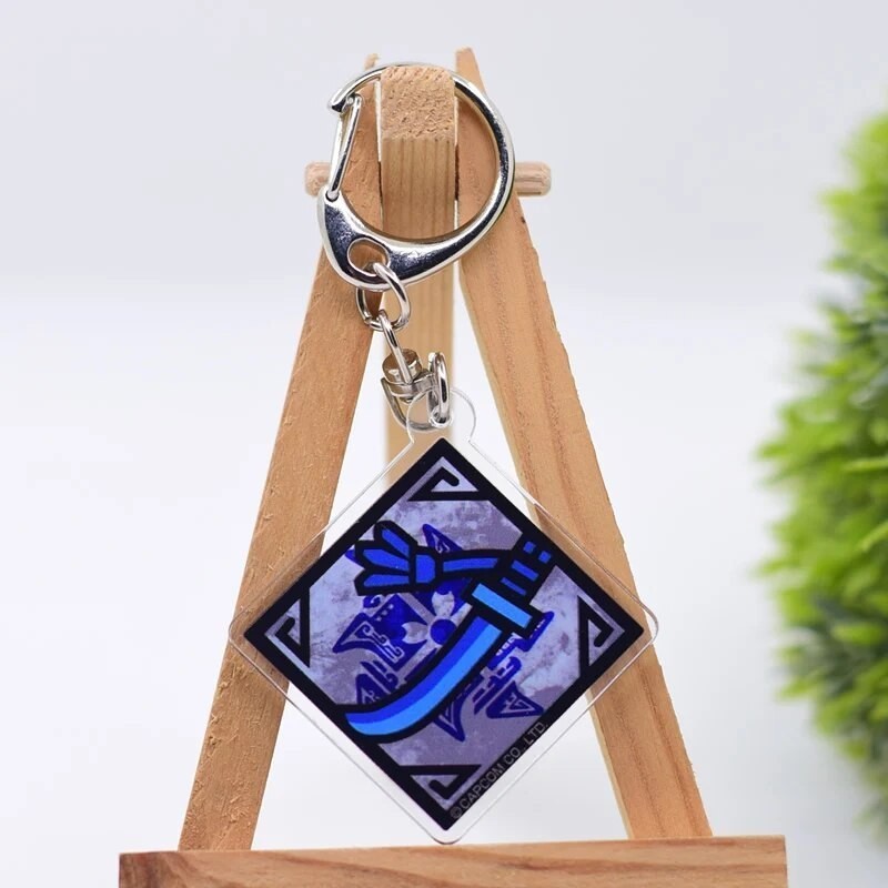 Móc khóa Monster Hunter Game điện tử Thợ săn quái vật Monster Hunter 1 Phụ kiện trang trí túi xách Balo