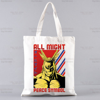 2024 Anime Thời Trang My Hero Giới Học Thuật Túi Đeo Vai Vải Tote Eco Todoroki Bakugou Deku Túi Mua Sắm Vải Tote Túi Đựng Tay Thường Ngày Sử Dụng Hàng Ngày