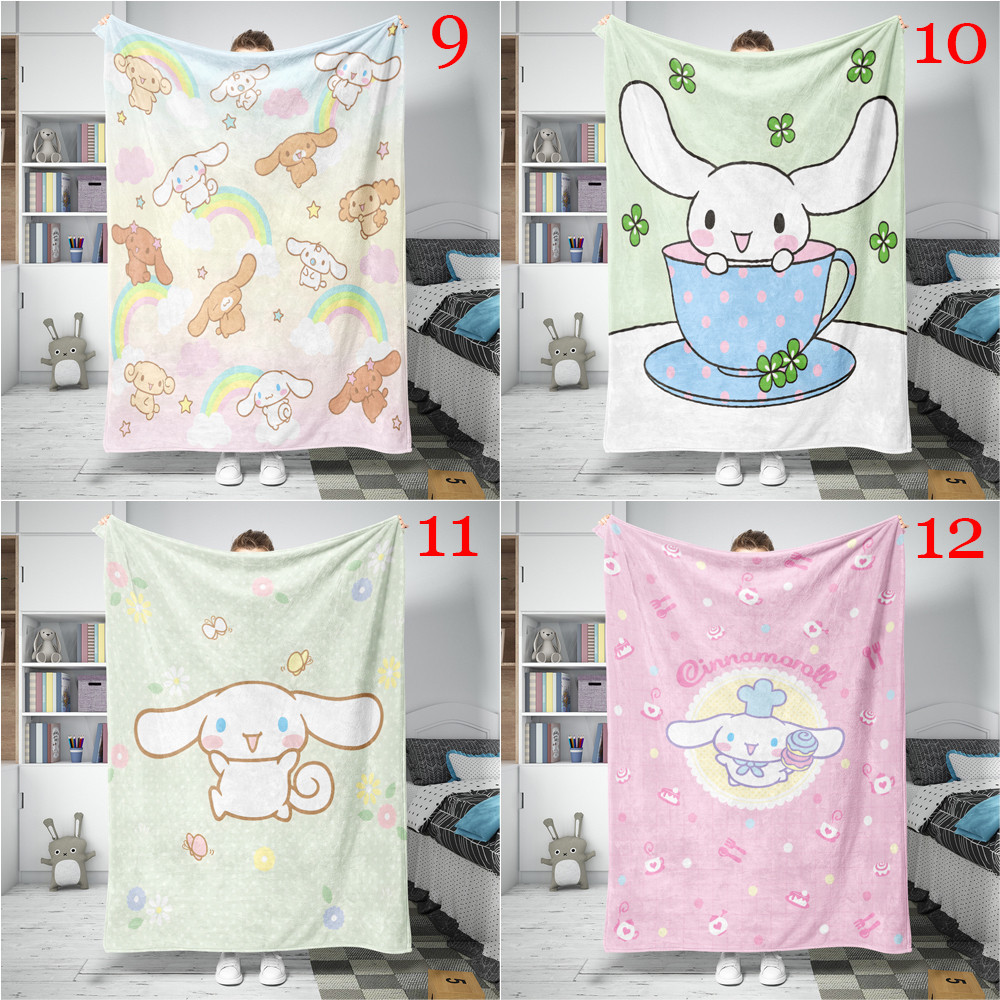 Sanrio Cinnamoroll Flannel Chăn Một Mặt In Flannel Chăn Điều Hòa Không Khí Chăn Món Quà Tốt Nhất Cho Người