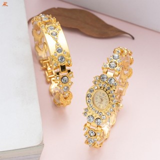 Đồng hồ pha lê cao cấp dành cho nữ Mặt số dễ đọc Đồng hồ đeo tay hợp kim thời trang lấp lánh