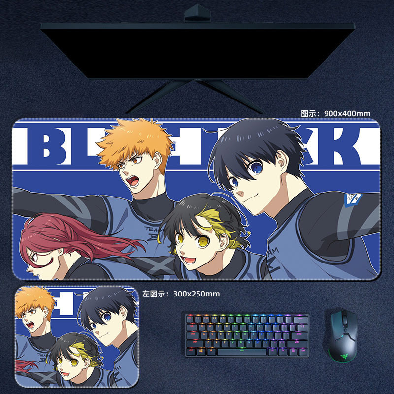 90x40cm Anime Blue Lock Game Miếng Lót Chuột Lớn Lsagi Yoichi Meguru Rin Mousepad Máy Tính Laptop Game Thủ Miếng Lót PC Phụ Kiện Chơi Game Thảm Để Bàn