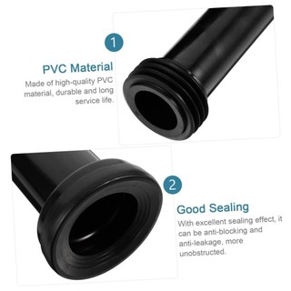 FURNIGO 2 Bộ Phận Vệ Sinh, Ống Kết Nối Nhà Vệ Sinh Gắn Tường Vít, Ống Chất Thải Nhà Vệ Sinh PP Màu Đen
