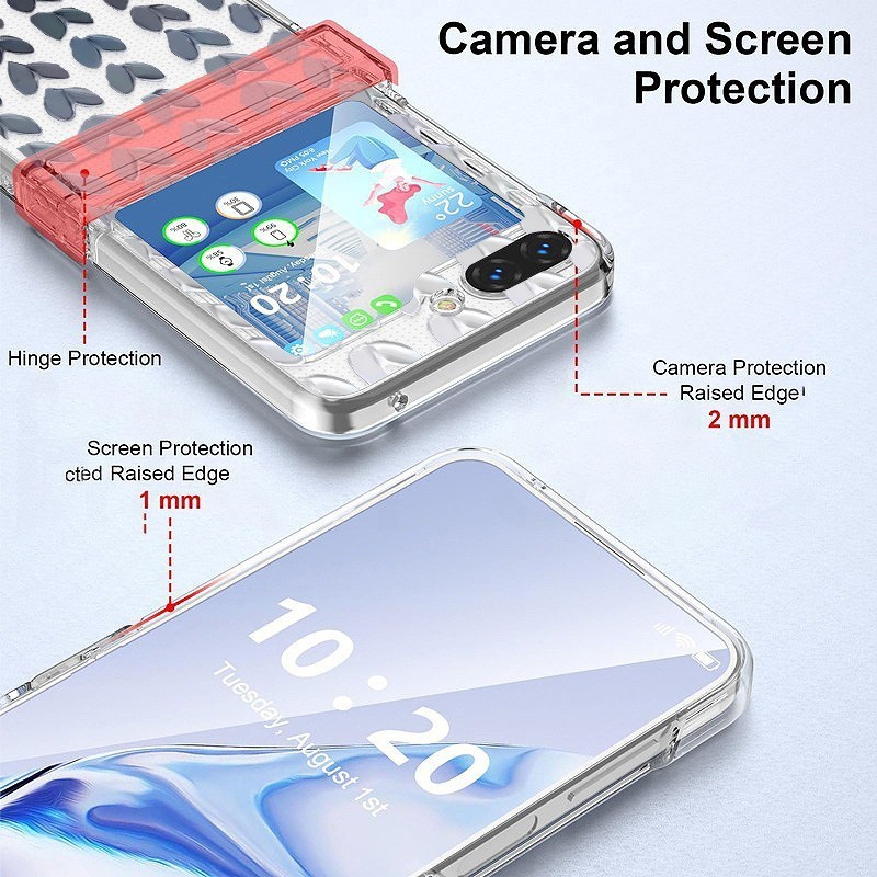 Ốp điện thoại Cho Samsung Galaxy Z Flip 5 Z Flip 4 Z Flip 3 Trái Tim Tình Yêu Nhiều Màu Sắc Chống Sốc Có Bản Lề Cứng Mỏng Gấp Ốp điện thoại Samsung Z Flip5 Flip4 Flip3 5G Ốp điện thoại