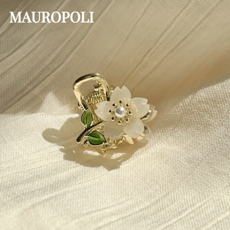 Mauropoli [Sẵn sàng] Kẹp tóc hoa phong cách Mori Nữ bên trán Nổ Kẹp đầu công chúa nhỏ Kẹp đầu