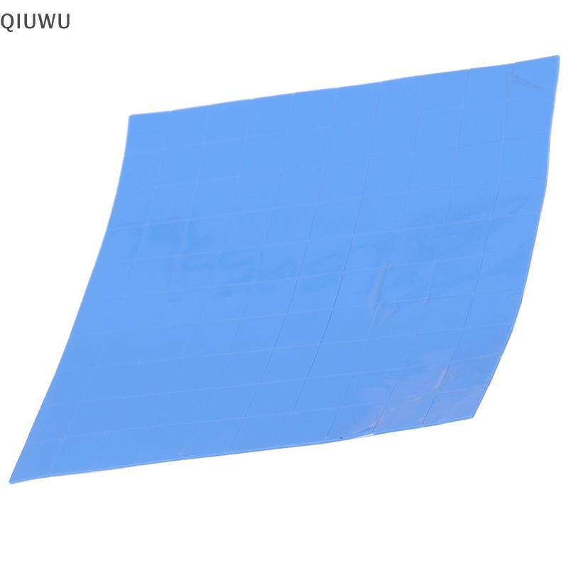 Qiuwu 100 Cái 10 * 10 * 0.5mm Tấm lót nhiệt GPU CPU Tản nhiệt Làm mát Tấm silicon dẫn điện.