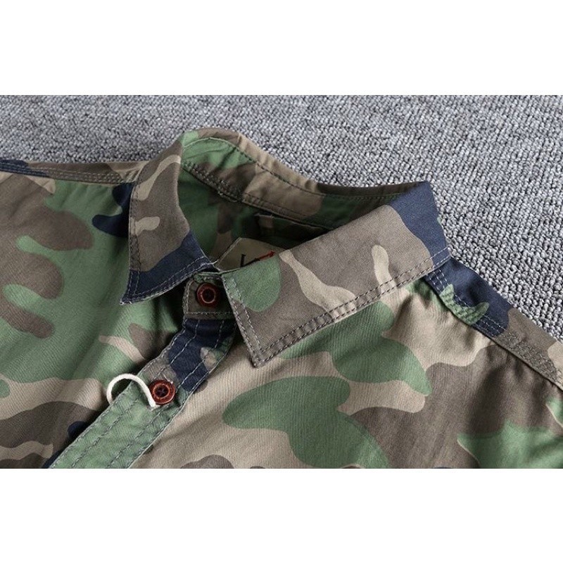 Áo sơ mi phong cách Retro_Male Cargo Shirt