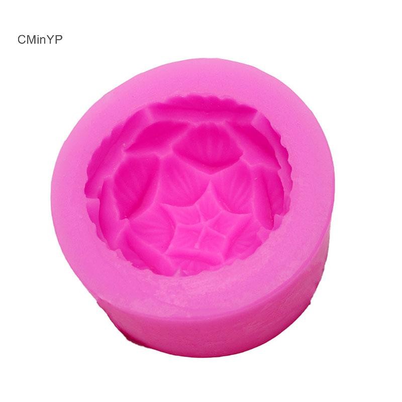 Cminyp Nến Thơm Khuôn Silicon 3D Hoa Sen Hình Xà Phòng Khuôn Silicon DIY Glory