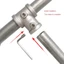 Dây buộc khung CORALTIDE, Đầu nối lắp ống tròn bằng thép hợp kim nhôm, Khuỷu tay khóa cố định DIY Ống nối ống tròn