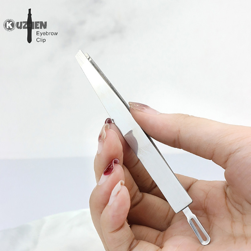Nhíp Nhổ Lông Mày / Lông Mi Bằng Thép Không Gỉ Thiết Kế Hai Đầu Tiện Dụng