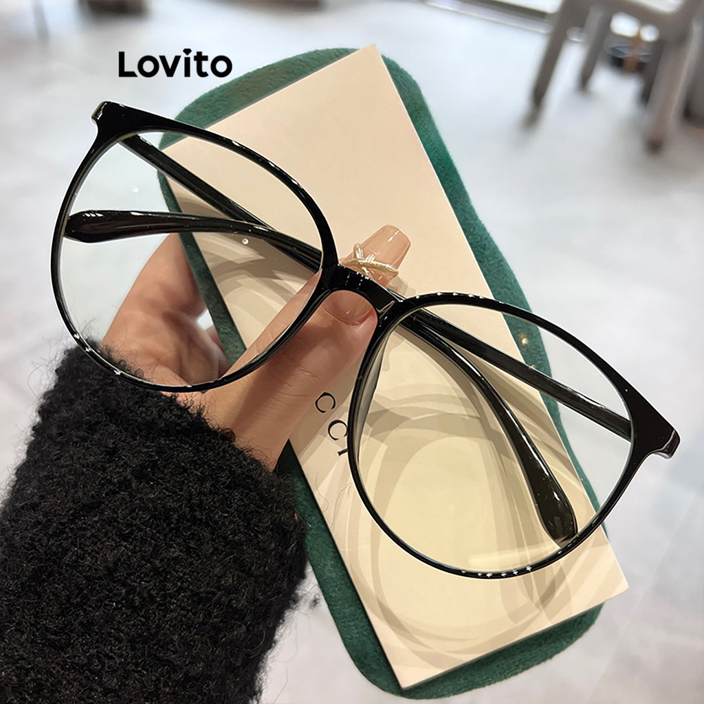 Ảnh Mắt kính Lovito đa năng phong cách thường ngày cho nữ LFA03238 (cà phê/ nâu/ xám/ đen) 1