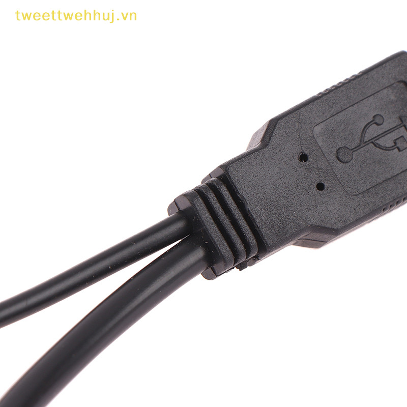 Nhíp 1 15 / 30cm Nam Cắm Vào 2 Nữ Ổ Cắm USB 2.0 Dây Nối Dài Bộ Chuyển Đổi Nguồn VN