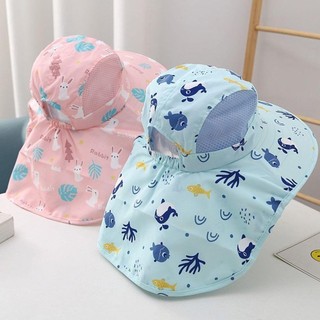 Mũ xô trẻ em YRBWD, Mũ chống nắng chống tia cực tím dễ thương, Mũ đi biển bằng vải Polyester hoạt hình thoáng khí ngoài trời cho trẻ sơ sinh bé gái bé trai