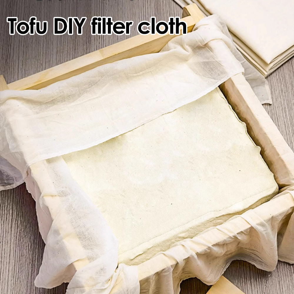 Tiện ích nhà bếp - Dành cho MIlk, Cà phê, Sữa chua, Phô mai - Khuôn ép đậu nành DIY - Dụng cụ làm bánh ngọt lên men - Gạc bông trắng - Vải lọc đậu phụ có thể tái sử dụng