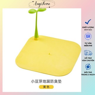 Nắp đậy cống thoát nước bằng silicon hình mầm cây dễ thương độc đáo 15x15cm ANGIHOME