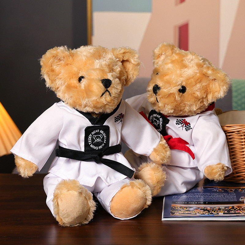 Rytanda Gấu Nhồi Bông Taekwondo Dễ Thương Cho Bé Gấu Teddy Búp bê Gấu dễ thương Gối ôm cho trẻ em Quà sinh nhật Bạn gái Quà tặng Trang trí nhà