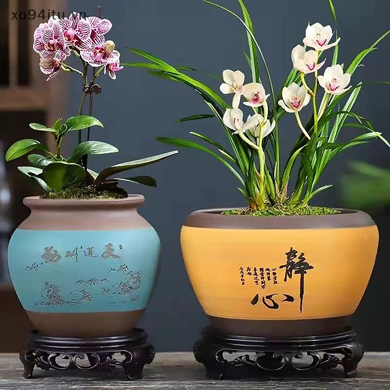 XOITU 1 Tấm Nhựa Cao Khay Hoa Khung Giá Đỡ Màu Nâu-đen Đồ Dùng Làm Vườn Tròn Chậu Trang Trí Đế VN