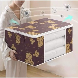 Túi vải đựng chăn màn quần áo 75l có khóa kéo tiện lợi
