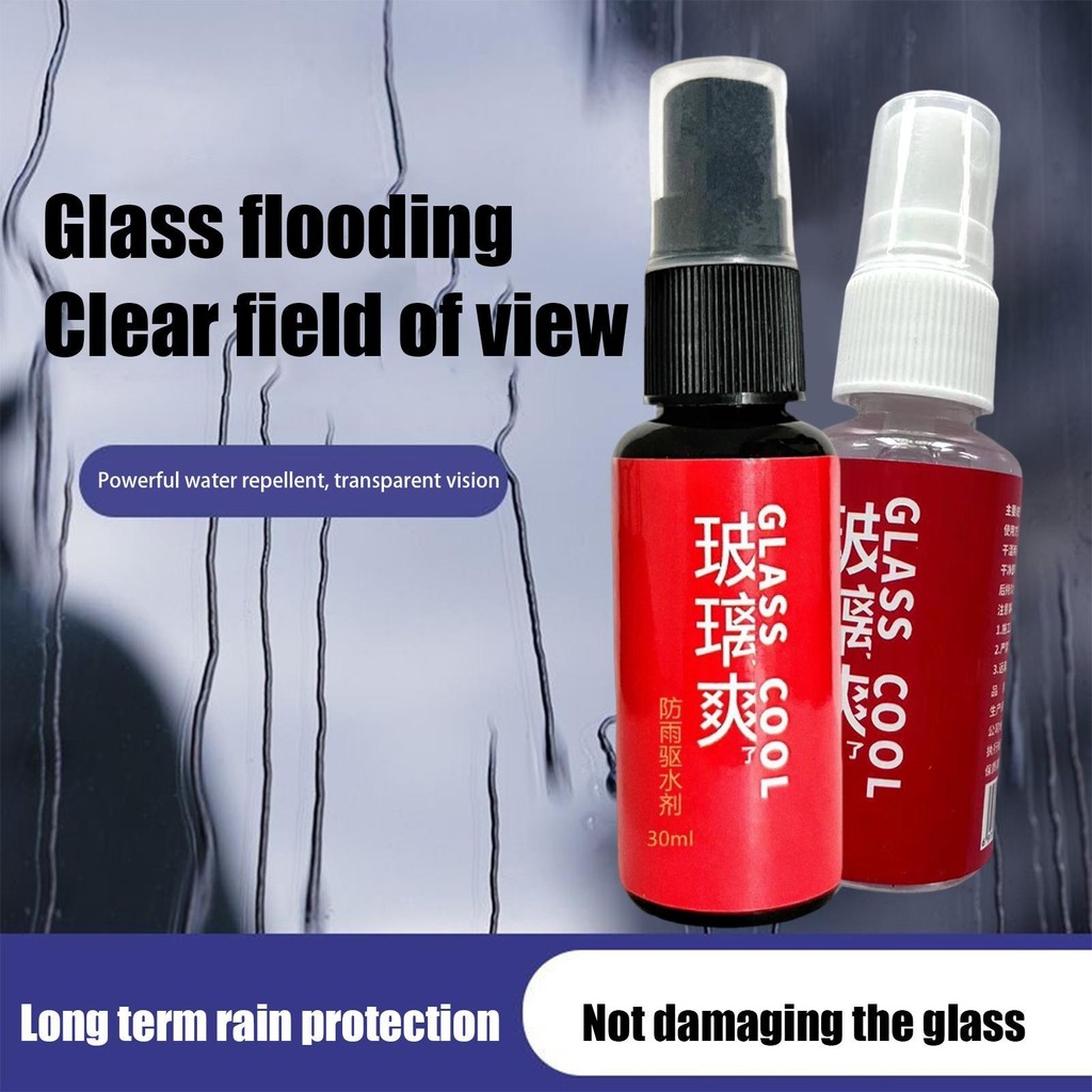 Chất chống mưa ô tô 30ml Xịt kính chắn gió Chất phủ màng thủy tinh hiệu quả Loại bỏ màng trong suốt Chất chống mưa pomervn