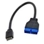 Cáp chuyển đổi bo mạch chủ đầu bảng điều khiển phía trước USB3 0 20Pin sang USB3 1 TypeE cho thiết bị truyền dữ liệu hiệu quả Conne
