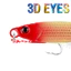 Kim Loại Jig Mồi Câu Cá 3 Màu Dạ Quang Thìa Mắt 3D Jigging Đúc Mồi 7g / 10g / 15g / 20g / 30g Mồi Kim Loại Chìm
