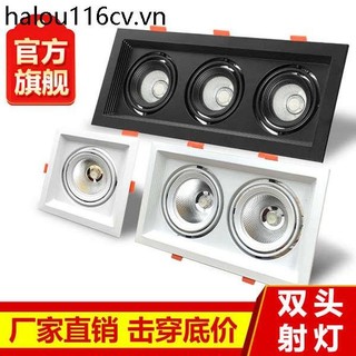 Đèn Led Lưới Tản Nhiệt Hai Đầu Ba Đầu Vuông Downlight Lưới Đậu Mật Ánh Sáng Nhôm Nhúng Thương Mại Downlight cob Spotlight