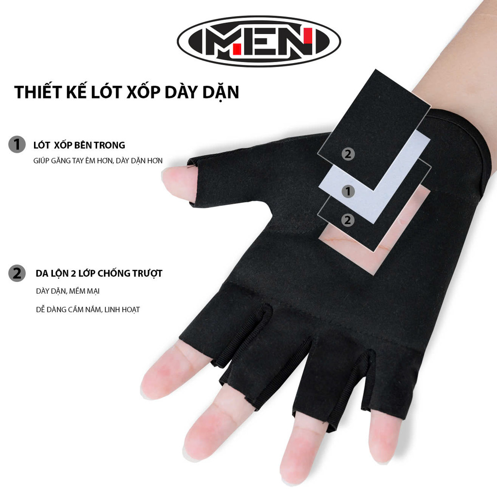 Bao tay thể thao nam nữ men Z1-Z2 nửa ngón co dãn chống trượt [CÓ SẴN]