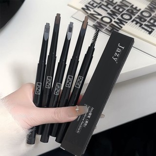 Trong vòng một tuần 1800 + Người chiến đấu Bút chì kẻ mày JAZY đơn siêu mịn hai đầu chống thấm nước chống mồ hôi lâu trôi Rễ tự nhiên rõ ràng cho người mới bắt đầu Bàn chải lông mày đầu phẳng 25