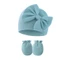 Găng tay chống trầy xước Pealike Bộ mũ bệnh viện bằng vải Cotton ấm áp thoáng khí cho trẻ sơ sinh