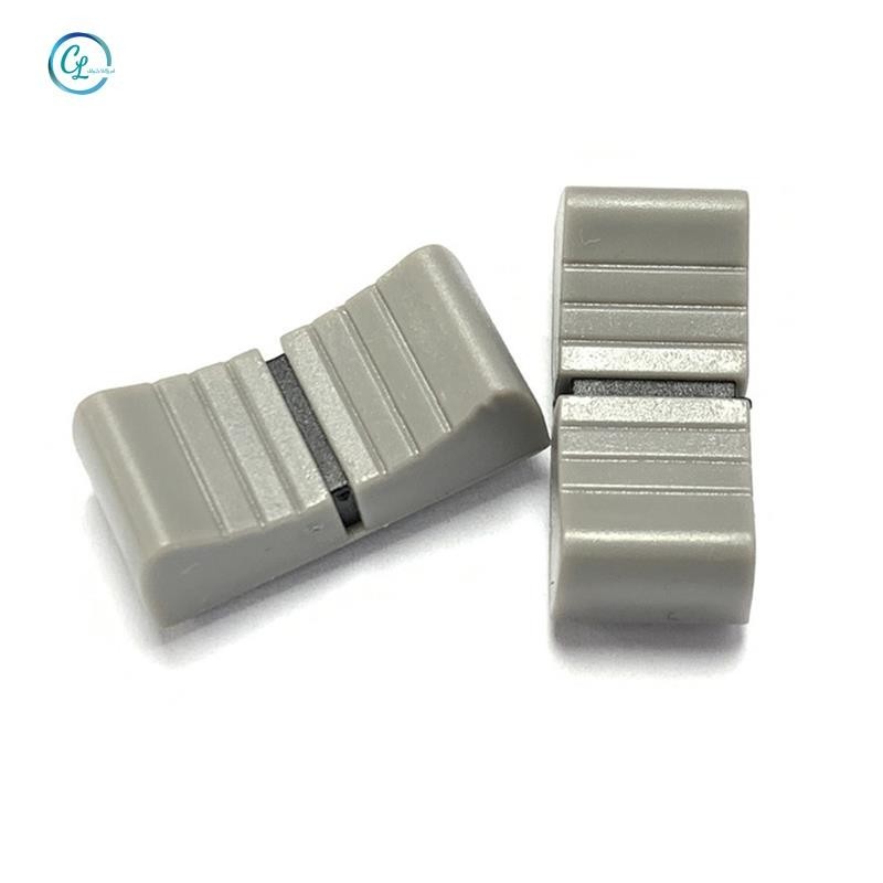 20 Chiếc 24mmx11mmx10mm Bảng Điều Khiển Trộn Thanh Trượt Fader Núm Thay Thế Cho Điện Áp Màu Xám Núm Đen Mark