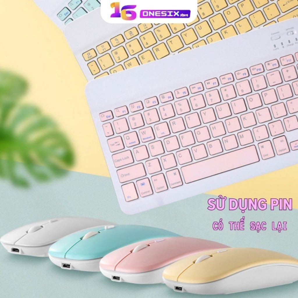 Combo bàn phím chuột không dây Bluetooth kết nối điện thoại, máy tính bảng, laptop có thể sạc 2025 313