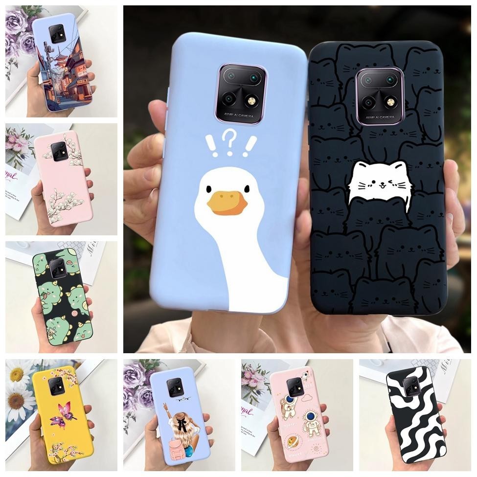 Ốp lưng Xiaomi Redmi 10X 5G Thời trang Hoa dễ thương Mèo vẽ ngộ nghĩnh Vỏ silicon chống sốc Vỏ điện thoại Xiaomi Redmi 10X 5G