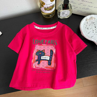 (8m-15Y) Áo thun bé trai Cotton nguyên chất cho trẻ em Áo thun ngắn tay cổ tròn thông thường cho trẻ em