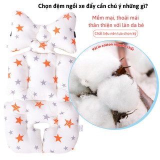 Đệm Lót MYD.23 Ngồi Xe Đẩy Cho Bé Chất Liệu Bông Mềm Mịn Thoáng Khí Thiết Kế Dễ Thương