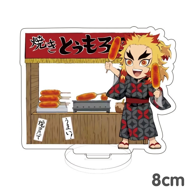 (mini 8cm) Mô hình KIMETSU NO YAIBA ver QUÁN ĂN standee in hình anime chibi tượng mica trang trí trưng bày