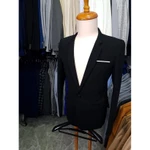 Áo vest nam 1 nút form ôm body cao cấp dày mịn co giãn nhẹ tặng cà vạt đen bản nhỏ 5cm hộp đựng — ảnh 7