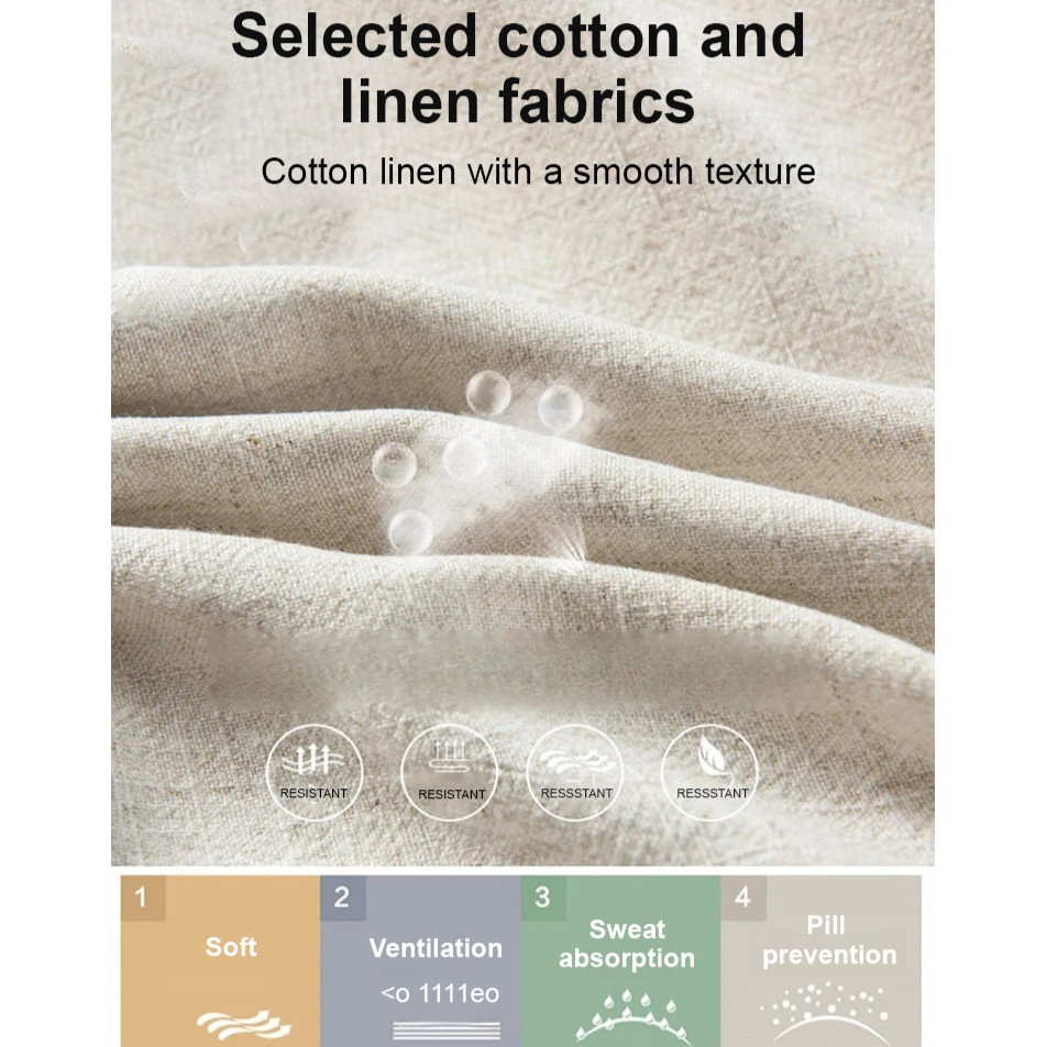 Quần vải lanh Cotton màu xám dành cho nữ Quần ống rộng eo cao