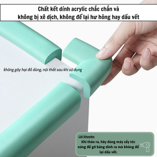 Bộ 4 Miếng Bọc Góc Bàn Myd.23 Xốp Mềm Cao Cấp, Lớp Keo Bám Dính Tốt, Bảo Vệ Bé Khỏi Va Chạm