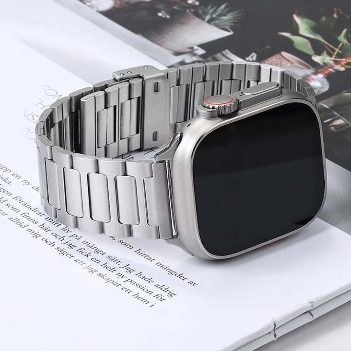 Vòng đeo tay đồng hồ bằng thép không gỉ cho đồng hồ thông minh AW 10 / 9 / 8 / 7 / 6 42 / 44 / 45 / 46 / 49mm Ultra Dây đeo đồng hồ nam nữ Dây đeo cổ  – 5