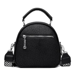Túi Đeo Vai Nữ Hai Lớp Dây Kéo Vintage Họa Tiết Voi Cầm Tay Túi Thông Thường Dung Tích Lớn Túi Da Mềm