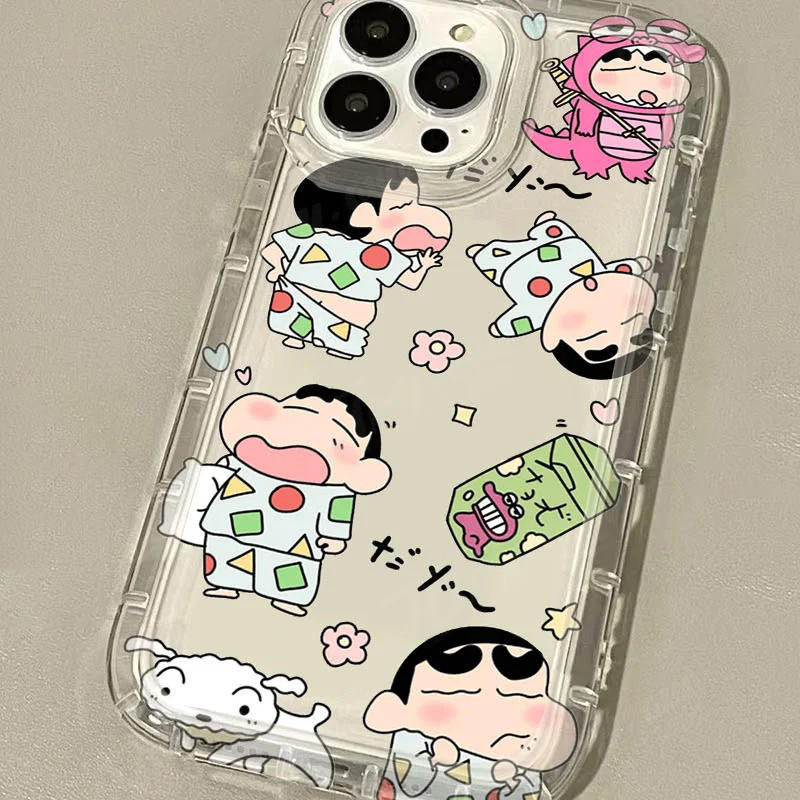 Ốp điện thoại Cho Samsung Galaxy S23 S24 Ultra S22 Plus S20 FE S21 S20 Note 20 Ultra C-Crayon S-ShinChan Ốp điện thoại In Trong Suốt